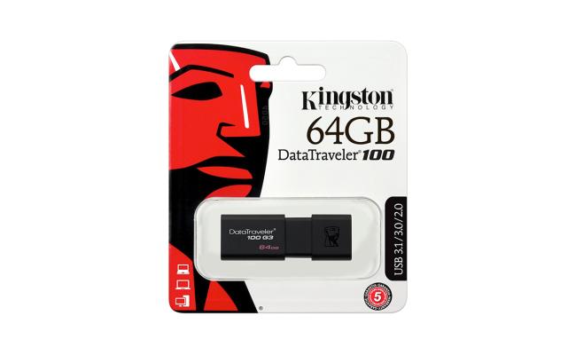 Kingston Datatraveler DT100 G3 64GB USB Flash Drive